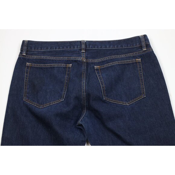 J Crew Mens 35x32 Faded The Driggs Slim Fit Straight Leg Denim Jeans Indigo Blue - Picture 8 of 10